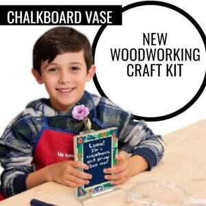 NEW Lowe's Kids Workshop Kit Chalkboard Vase Frame Craft Kit Stem Toy DIY Build